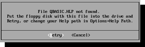 QBASIC:Help file not found